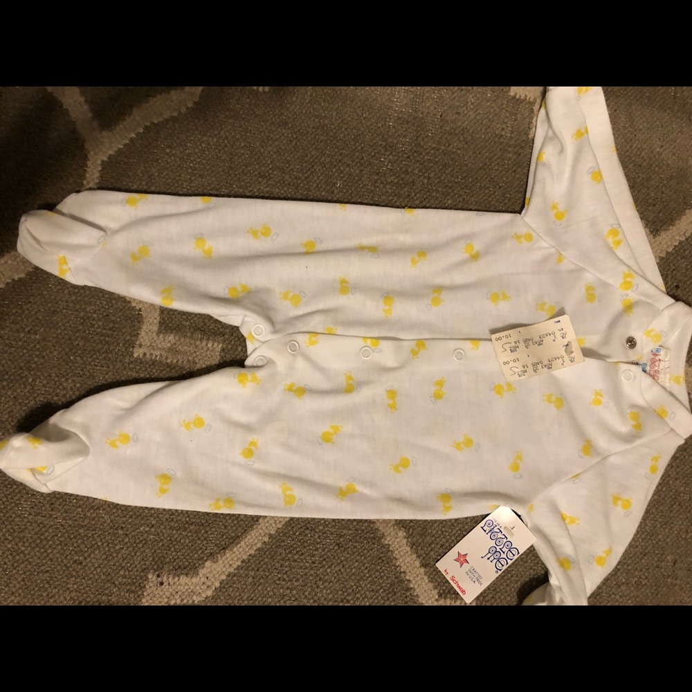 Little me Schwab vintage new sleeper NB 0-3 ducks